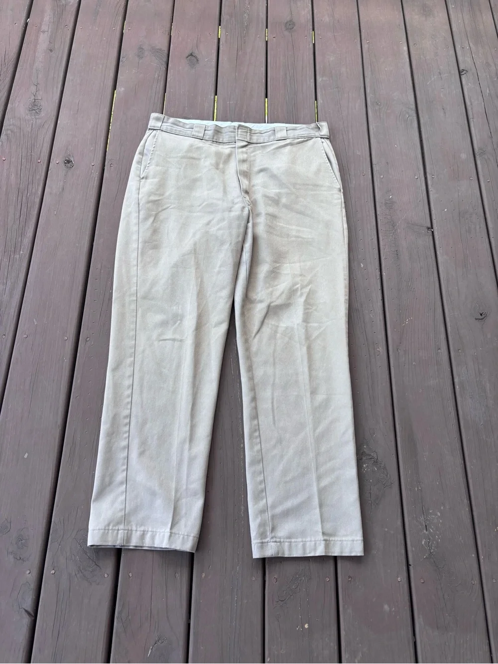 Dickies Work Pants Khaki Stone W38 L32 Straight Leg Workwear